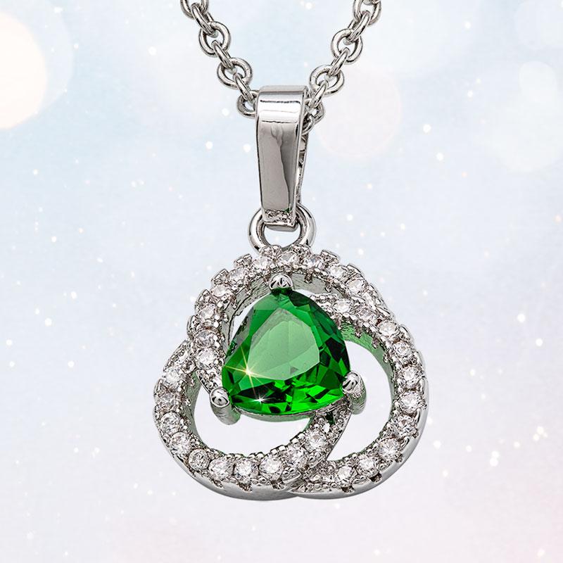 Verde Trillion Necklace PLUS Earrings